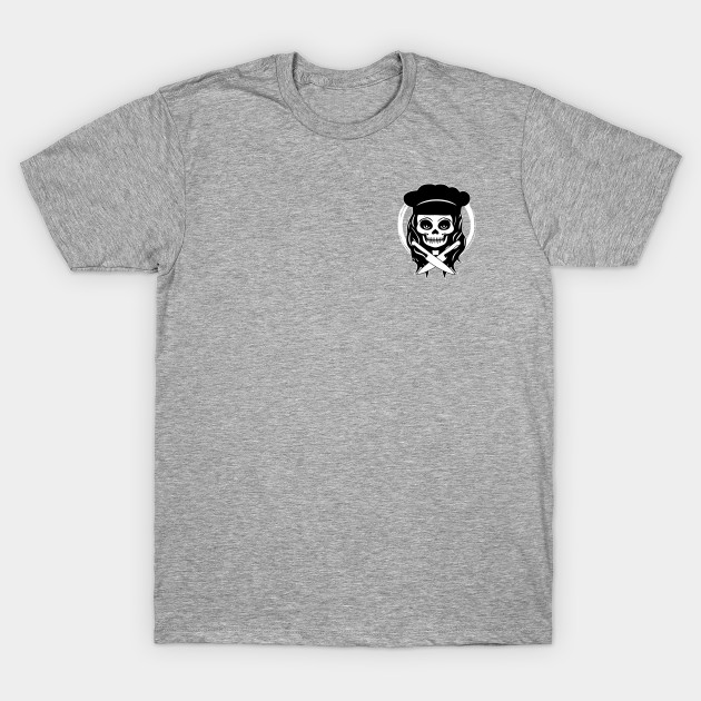 Female Chef Skull and Knives White Logo by Nuletto